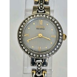 Ladies Citizen Eco-Drive B023-S020903 Crystal Bezel Mother Of Pearl Dial Watch